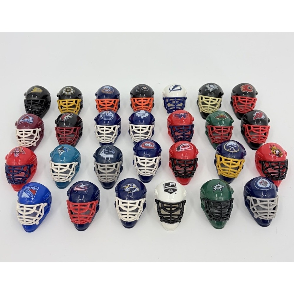 NHL Franklin Mini Goalie Masks Lot of 27 Helmets Hockey 2"